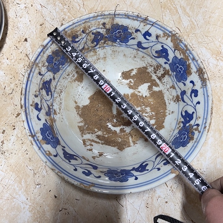 陶其他23*7厘米芙蓉花碗
