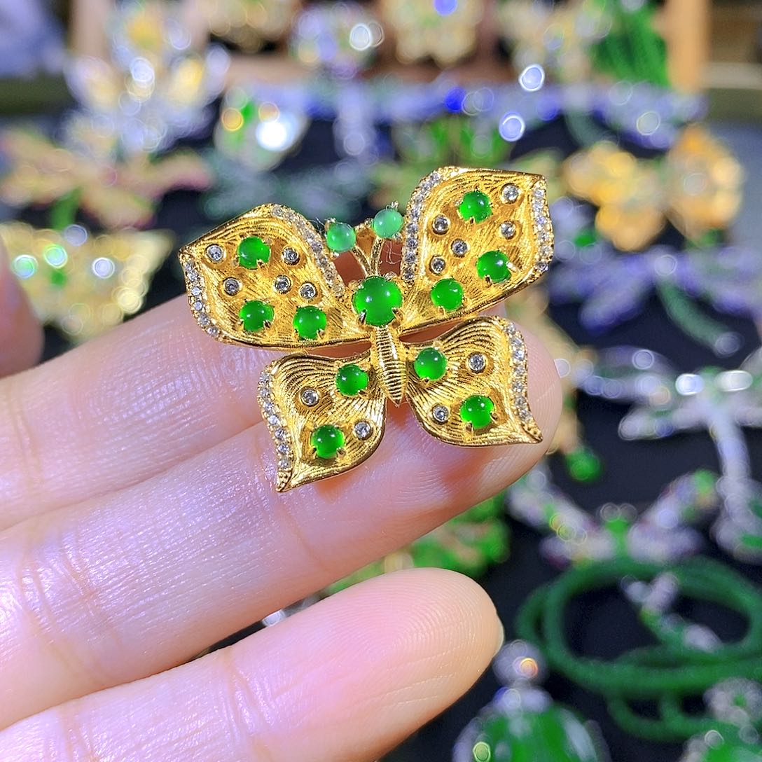 吊坠(不含链)银S925镶嵌翡翠