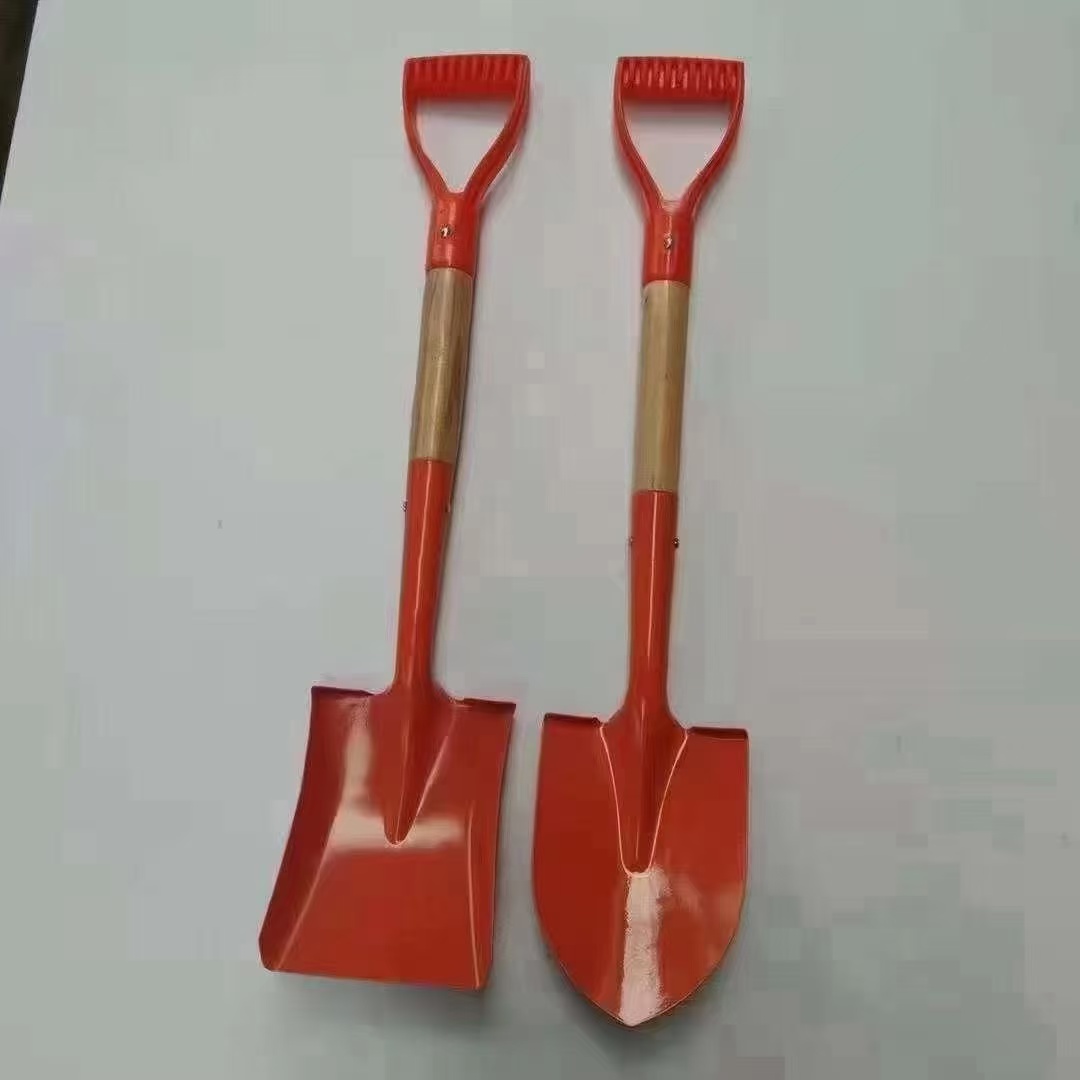 小号铁锹木柄锰钢小铲子儿童锹遛狗锹方形尖型煤铲铁锹车载短铁锹