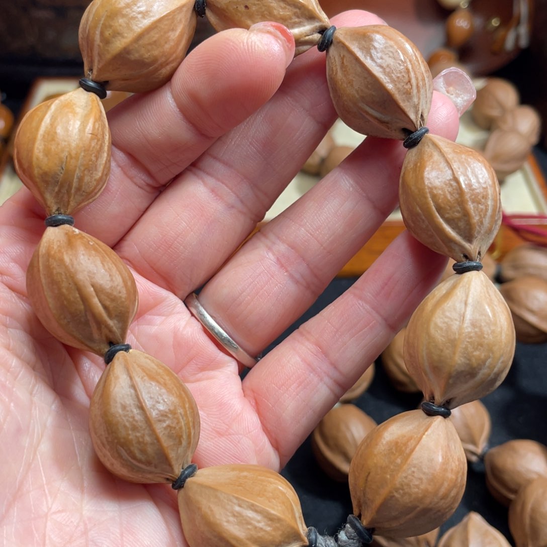 橄榄核手串/手链原生态梅林铁核四花手串1.7x2.6