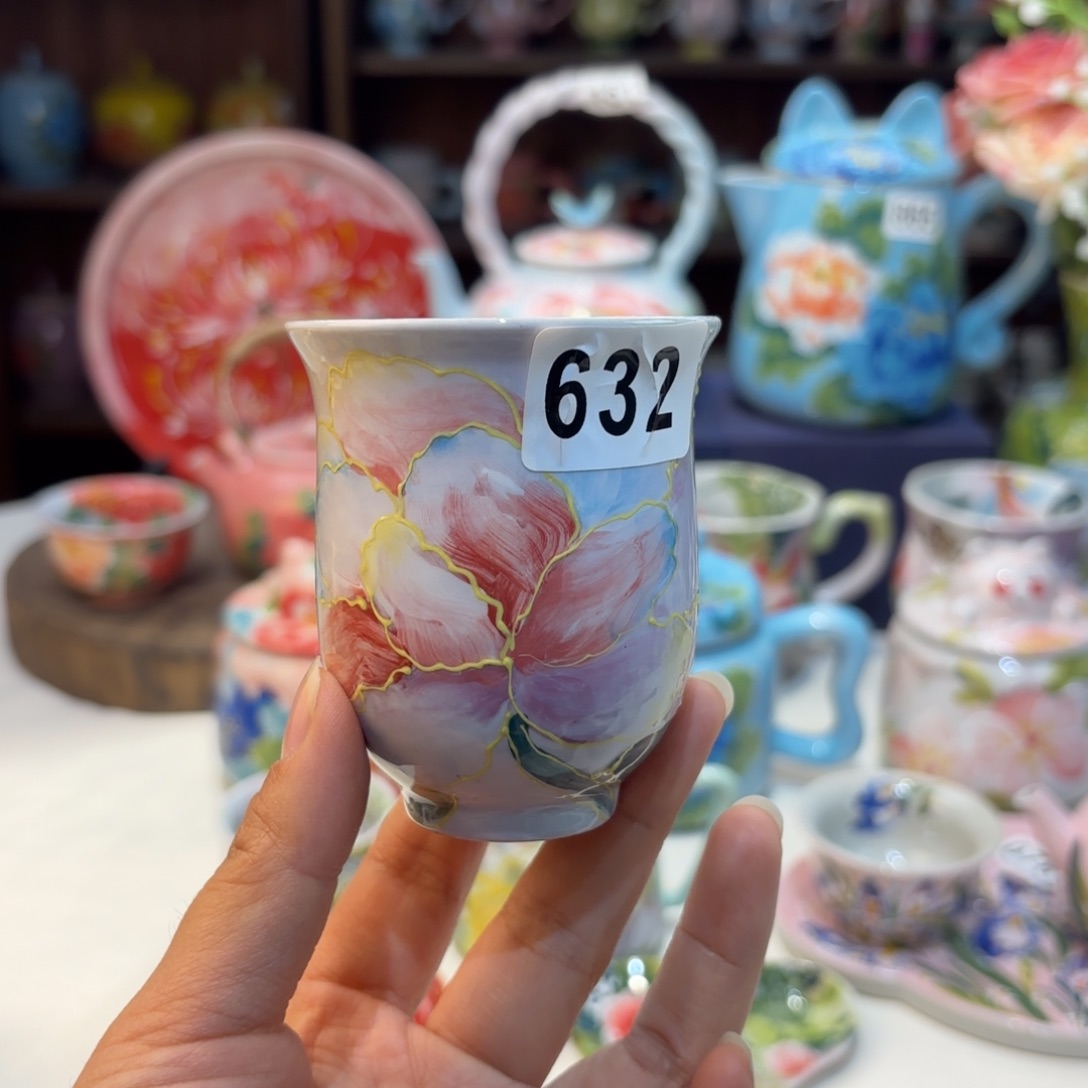 景德镇手绘高温釉下彩陶瓷茶具