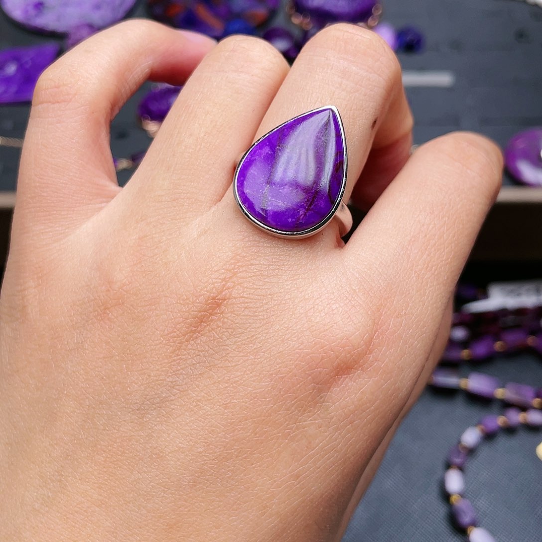 苏纪石（舒俱来）戒指银S925镶嵌