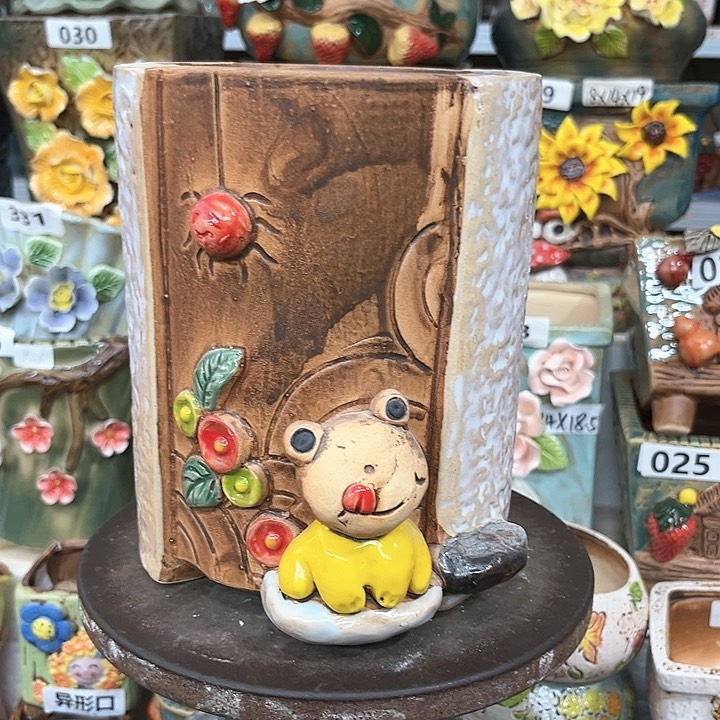 紫砂花盆粗陶材质多肉花盆