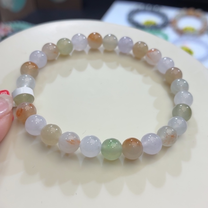 翡翠未镶嵌手链冰胶春夏秋冬卡7.1