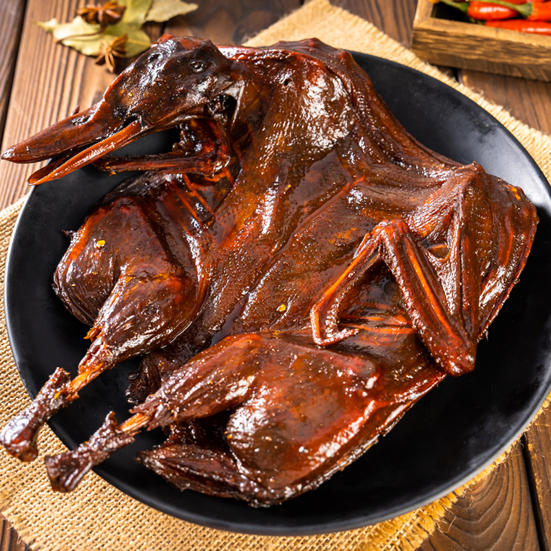 湖南正宗风味手撕酱板鸭即食熟食特产美味零食整只358g
