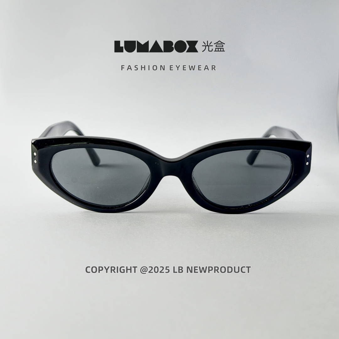 LumaBox新款复古GM明星同款猫眼太阳镜女窄框时尚个性遮阳3016