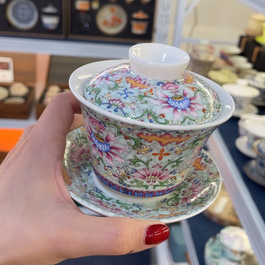 陶景德陶瓷盖碗茶具