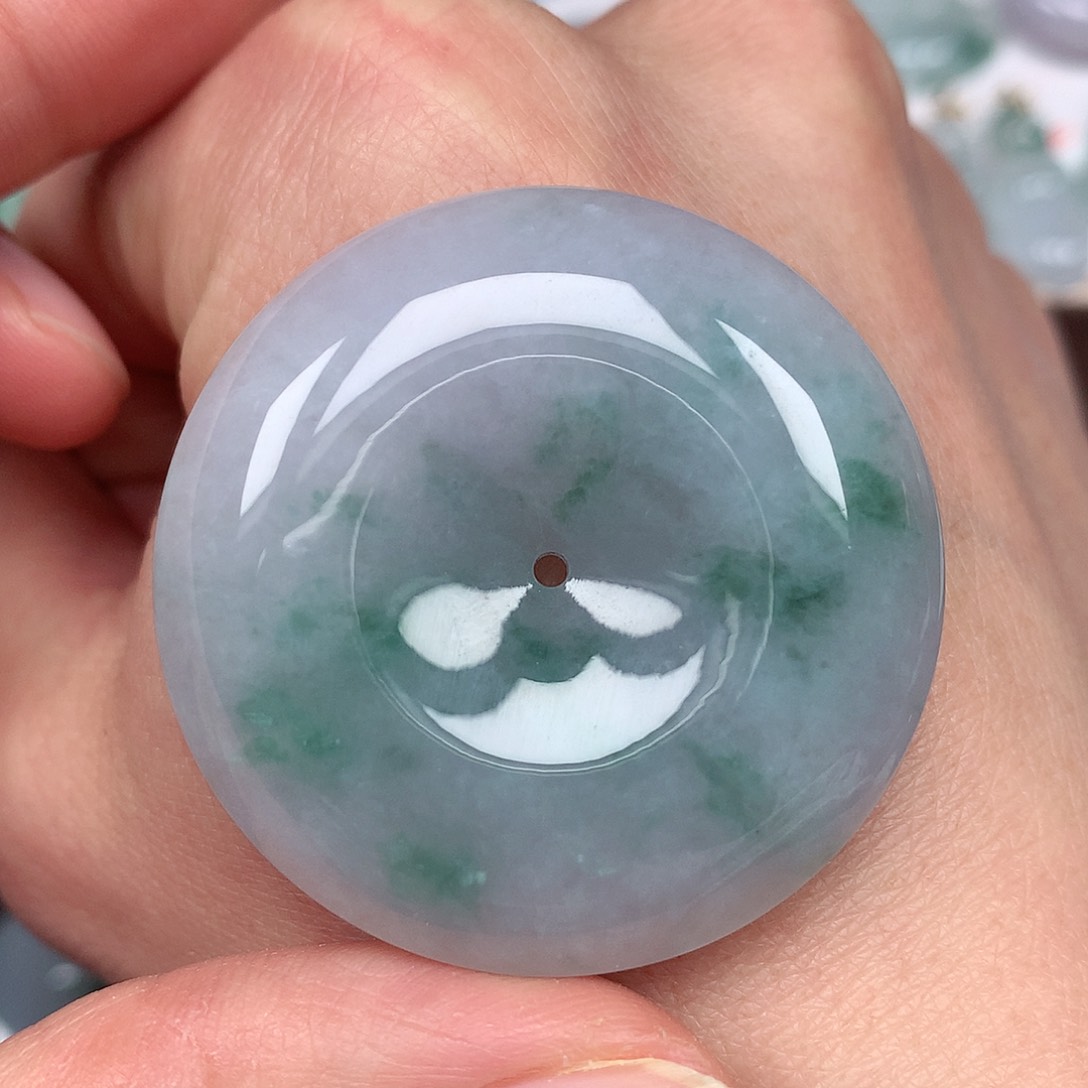 翡翠颈饰未镶嵌大平安扣吊坠