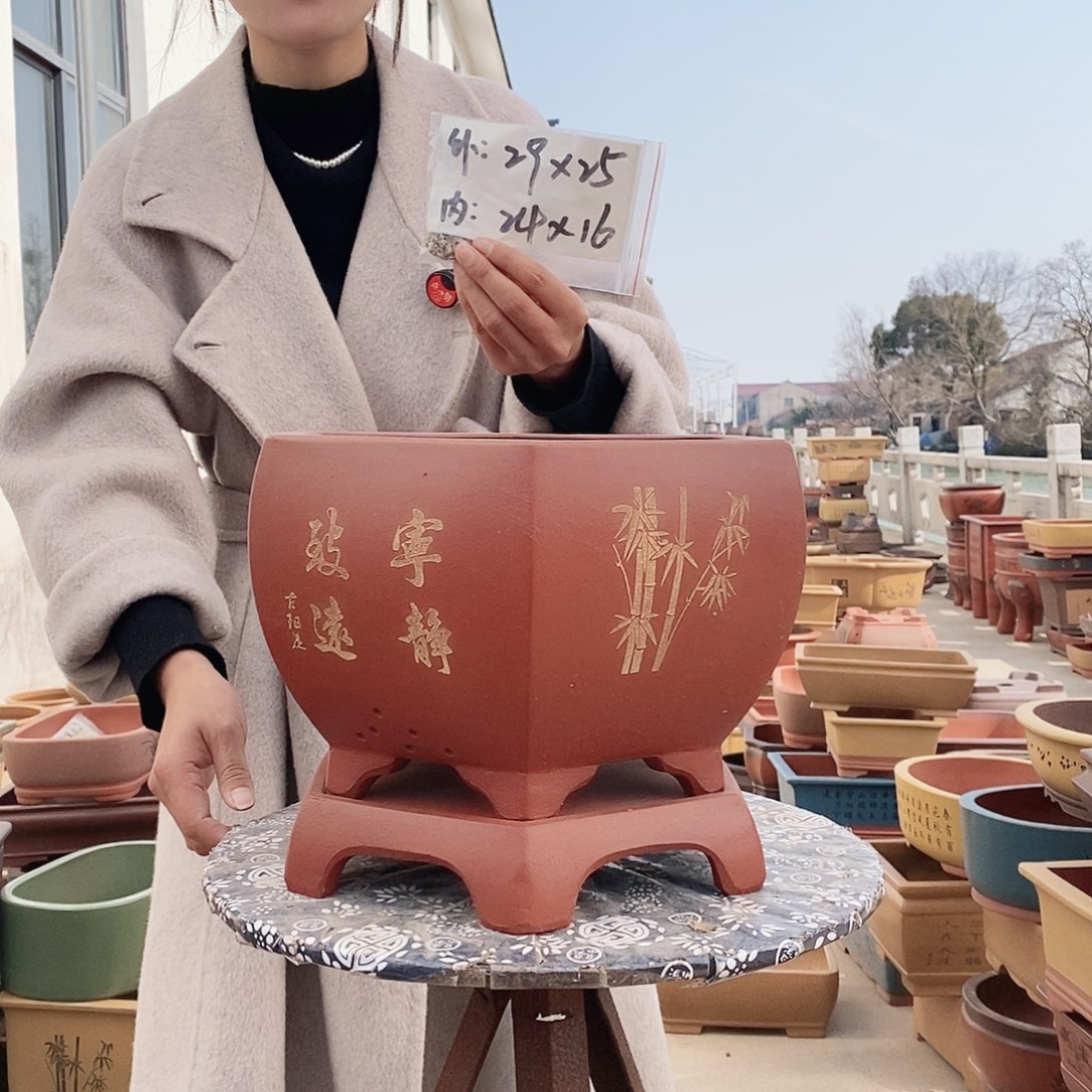 紫砂花盆紫砂花盆