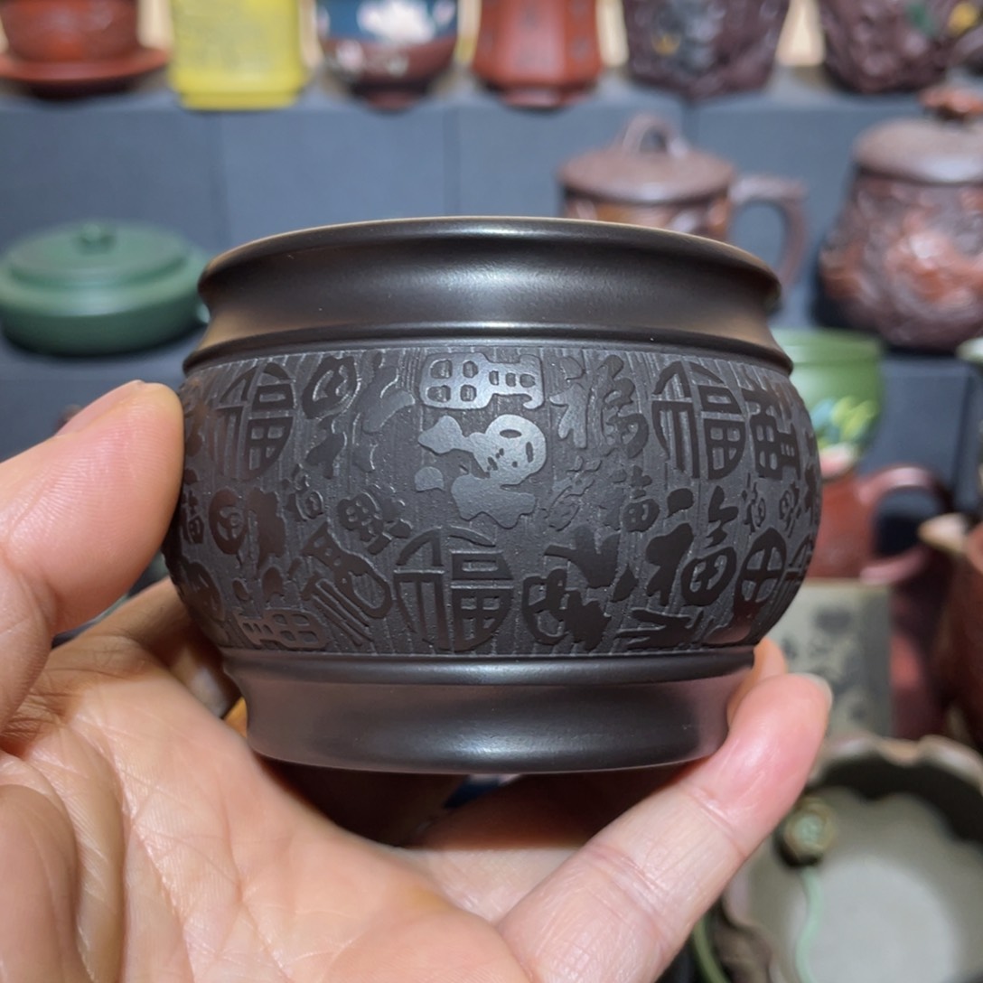 原矿紫砂手工主人杯