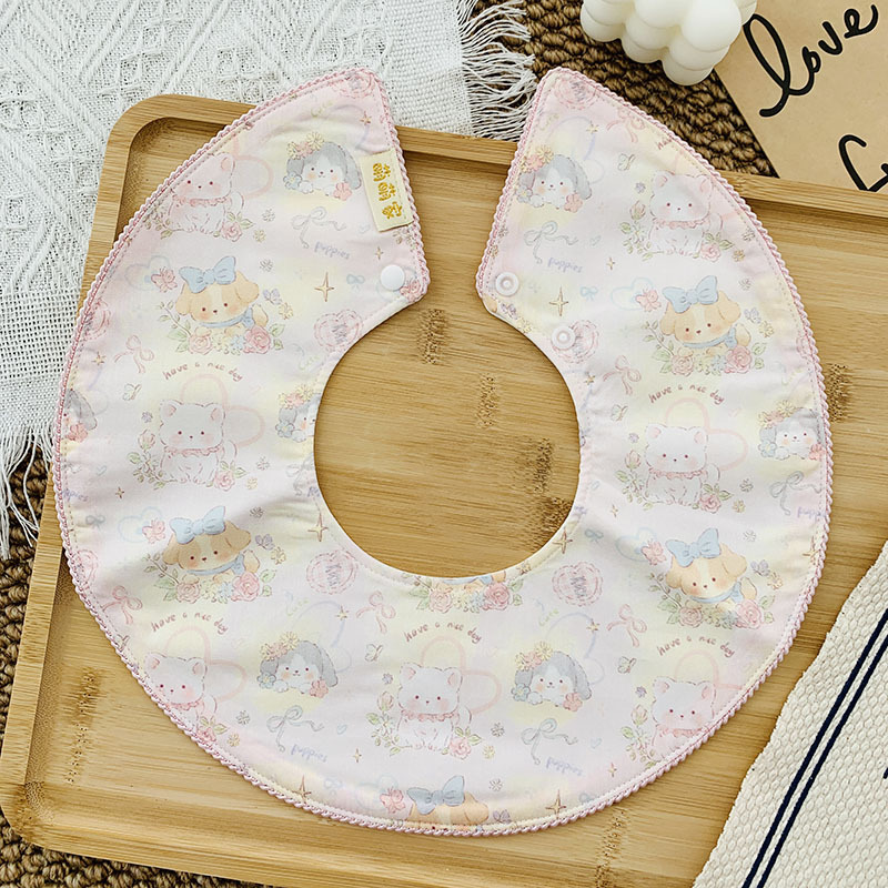 MM1060秋冬新款韩版宝宝围嘴棉质婴儿口水巾简约百搭周岁口水兜