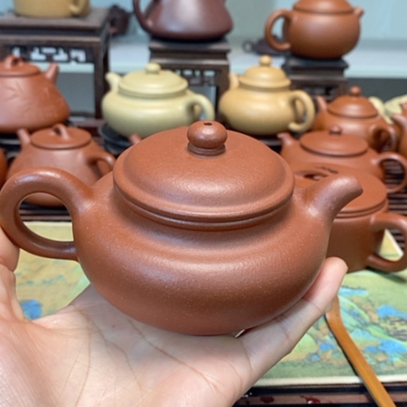 【闪购商品】紫砂茶壶红降坡半手工