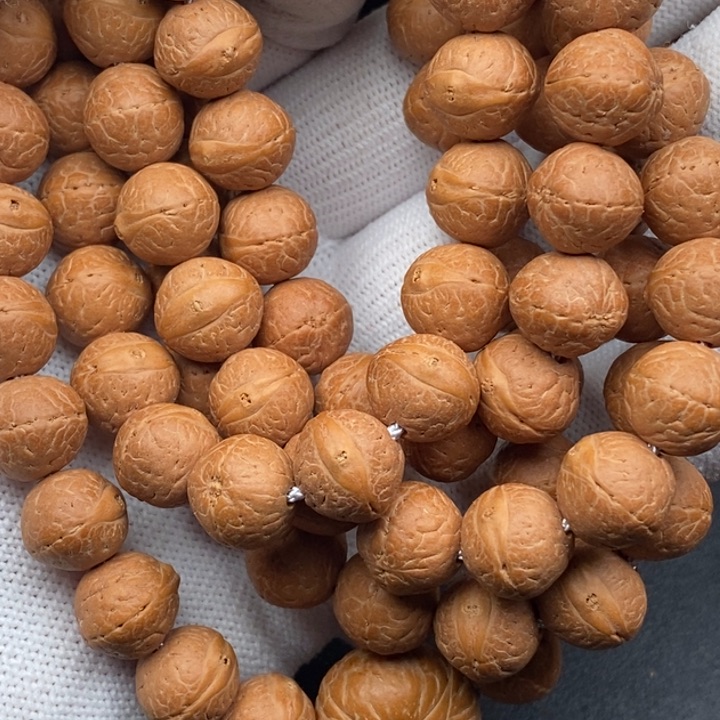 凤眼菩提手串李*业实心11.5mm114颗红皮