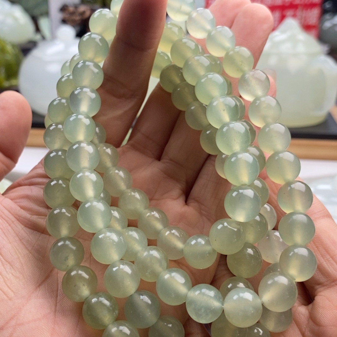 未镶嵌岫玉四大名玉手串108颗