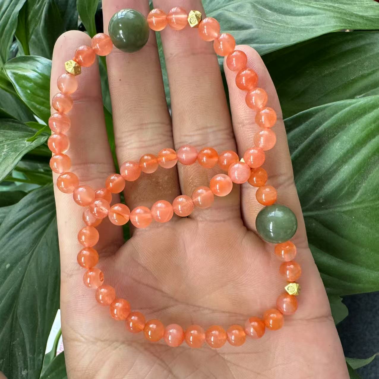 【老李严选】天然南红卡6左右手串 拍一发一多样性发其一D312