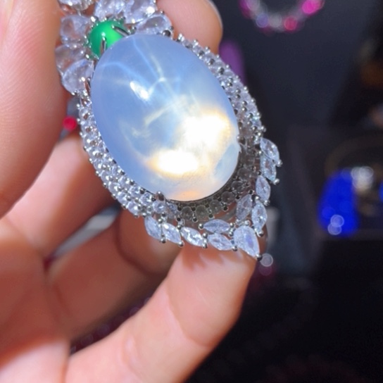 红宝石戒指银S925镶嵌