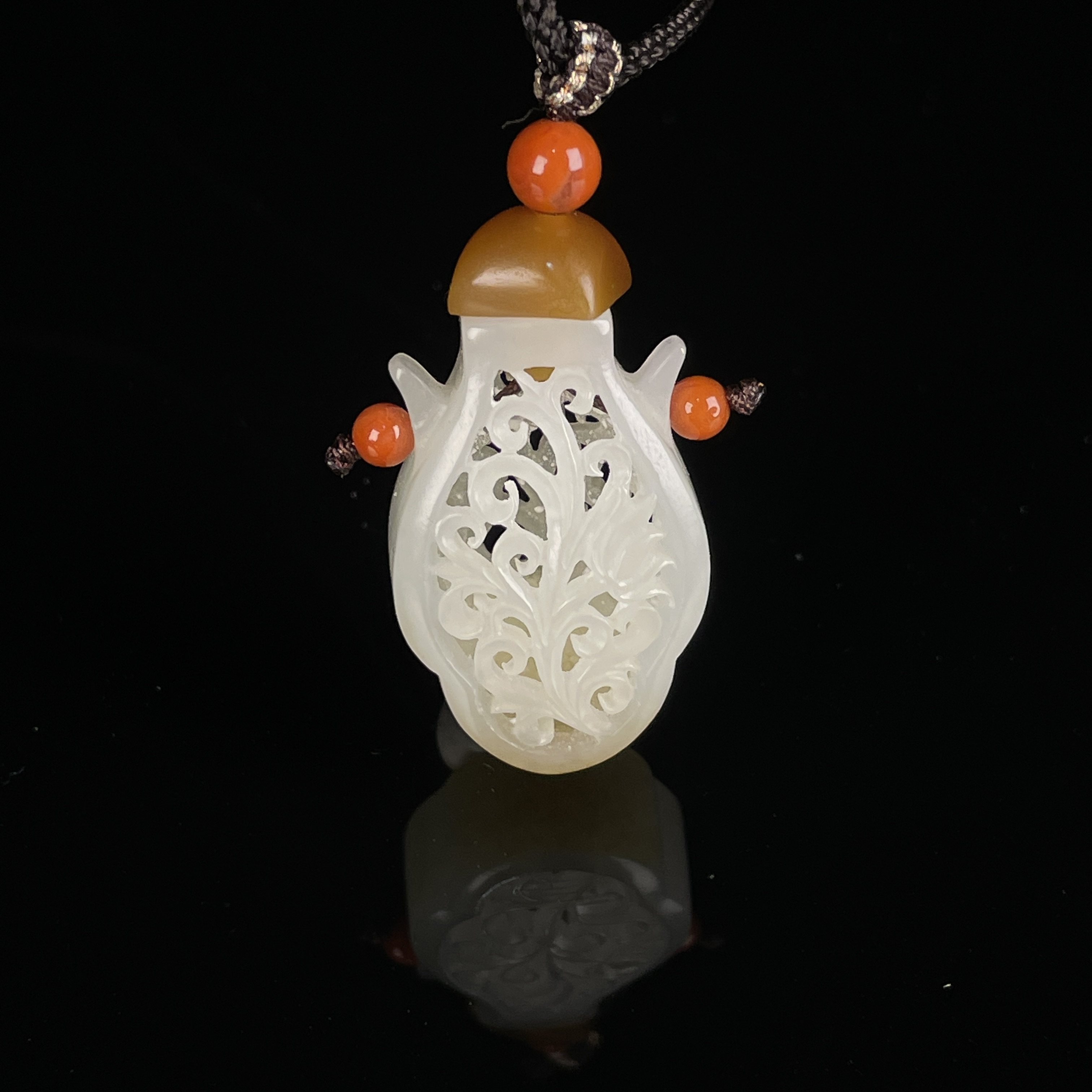 CS270002/民国和田玉香囊挂件/上海西香记