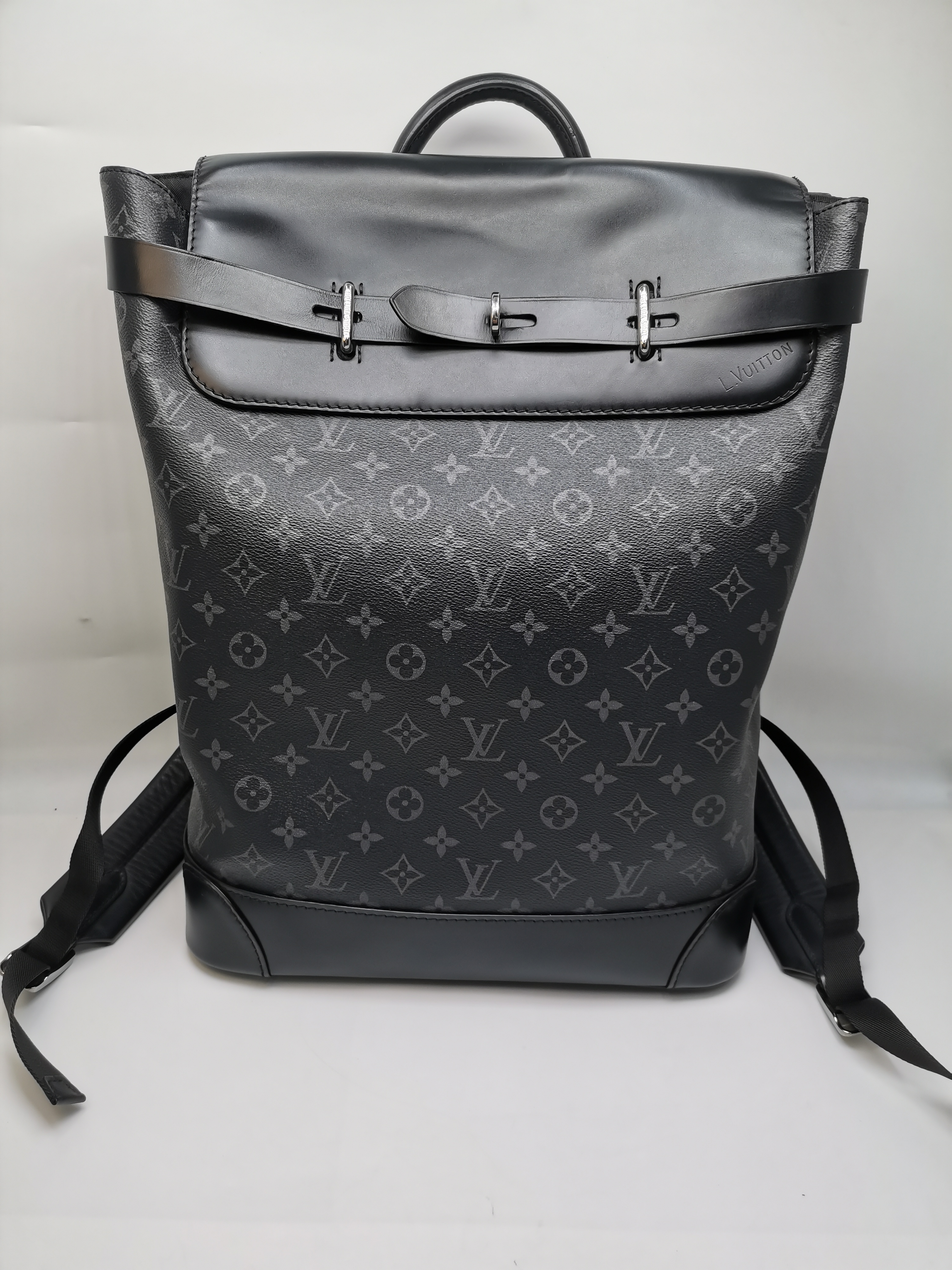 99新 LouisVuitton/路易威登 98新17806 黑老花steamer双肩包男款