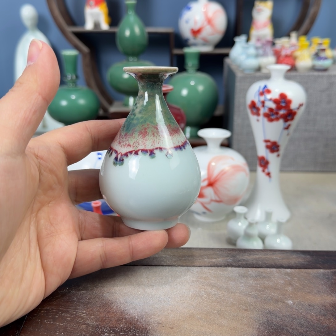 陶瓷手工小花器摆件