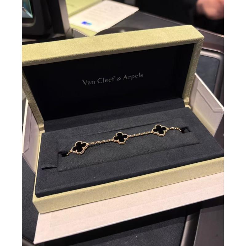 未使用 梵克雅宝  25年黑金五花手链 16945455