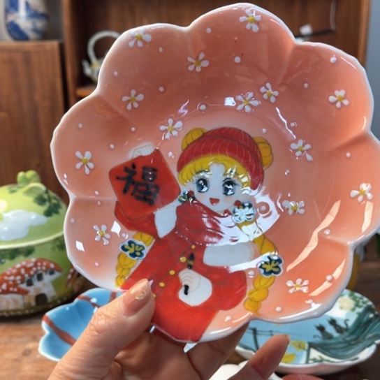 炉景德镇釉下手绘陶瓷 