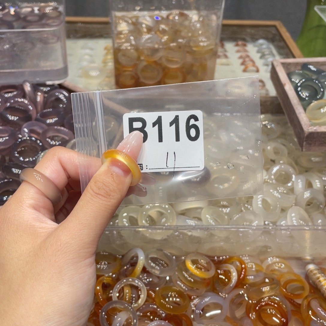 玛瑙/玉髓未镶嵌戒指116