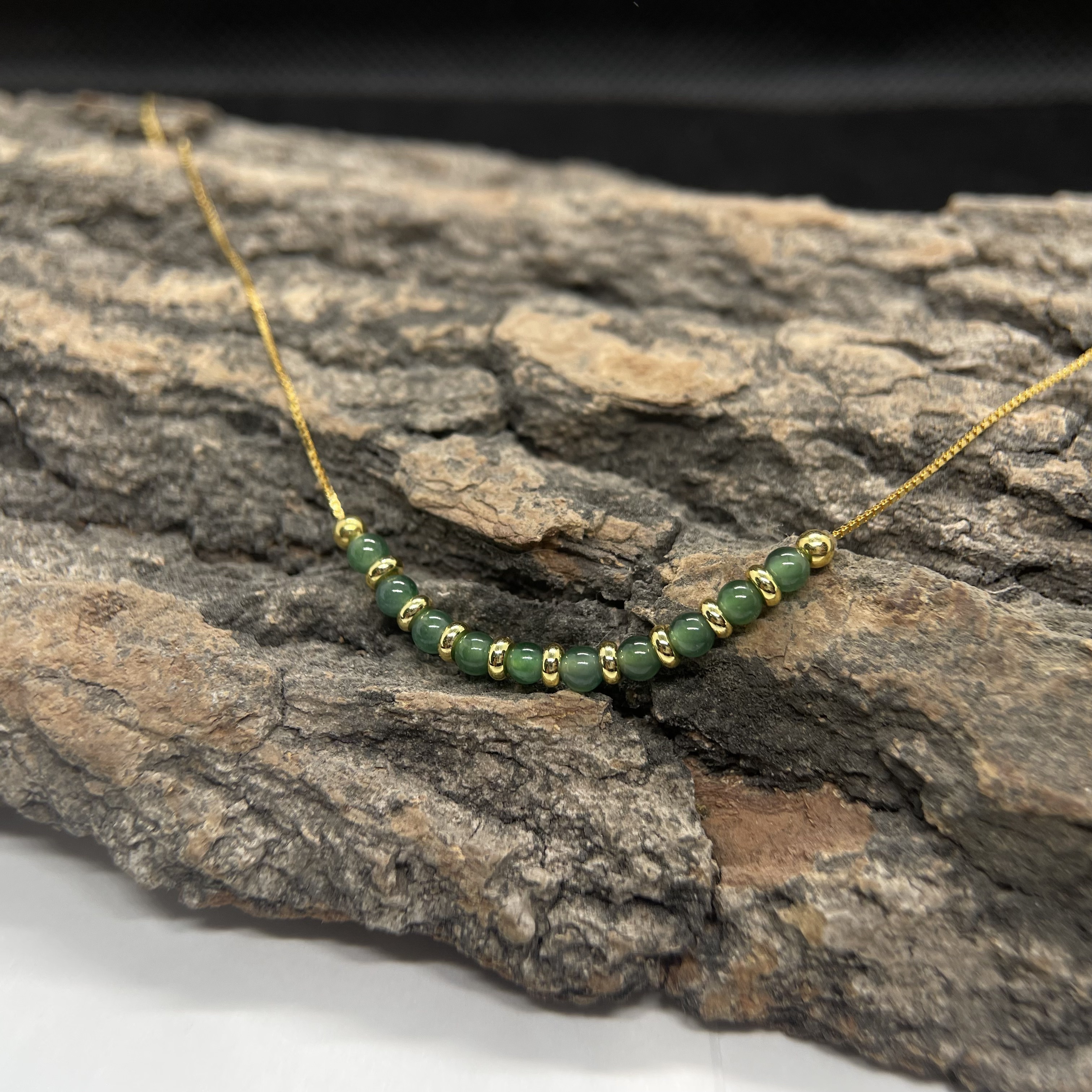 冰绿翡翠锁骨链s925 KT25050802