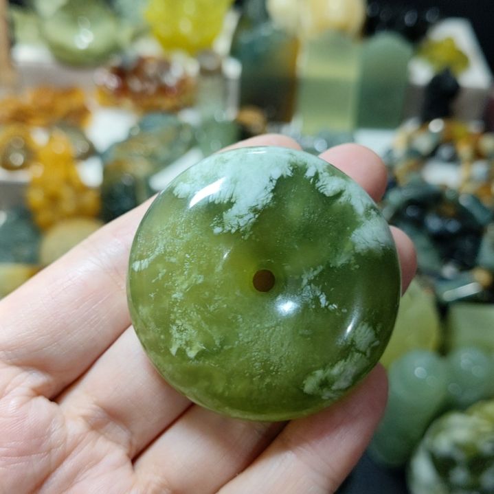 朱***语岫玉合金平安扣款式