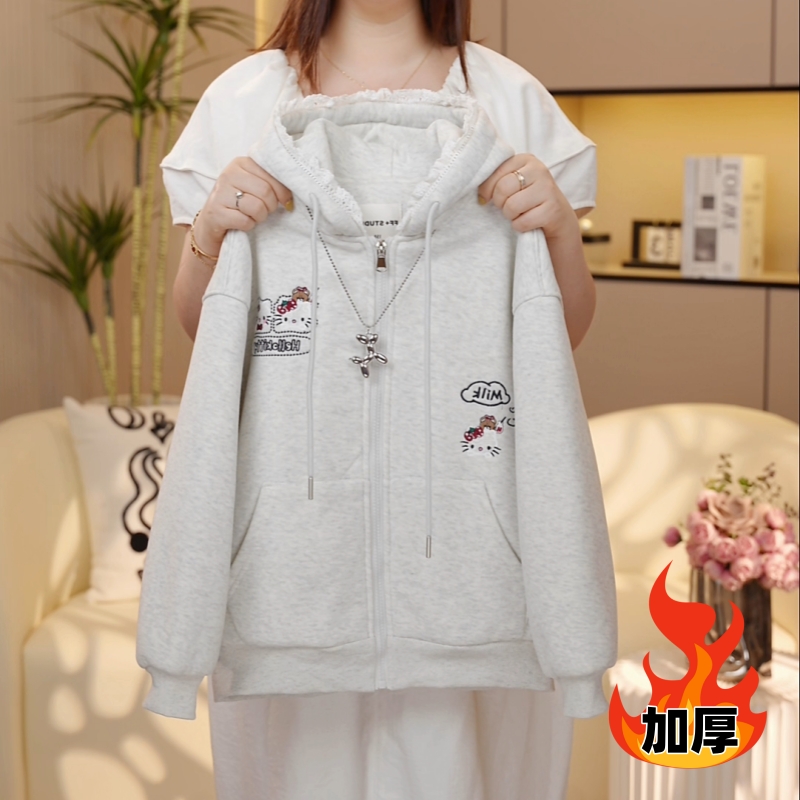 【糖宝魔豆】女童冬装加厚棒球服2025新款洋气冬季女孩连帽外套上衣