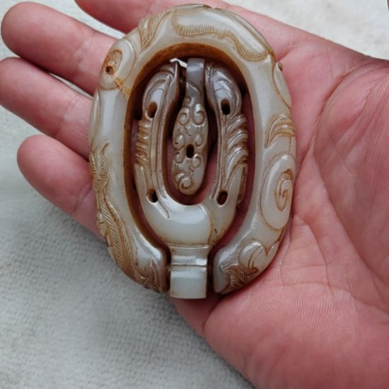 和田玉未镶嵌挂件