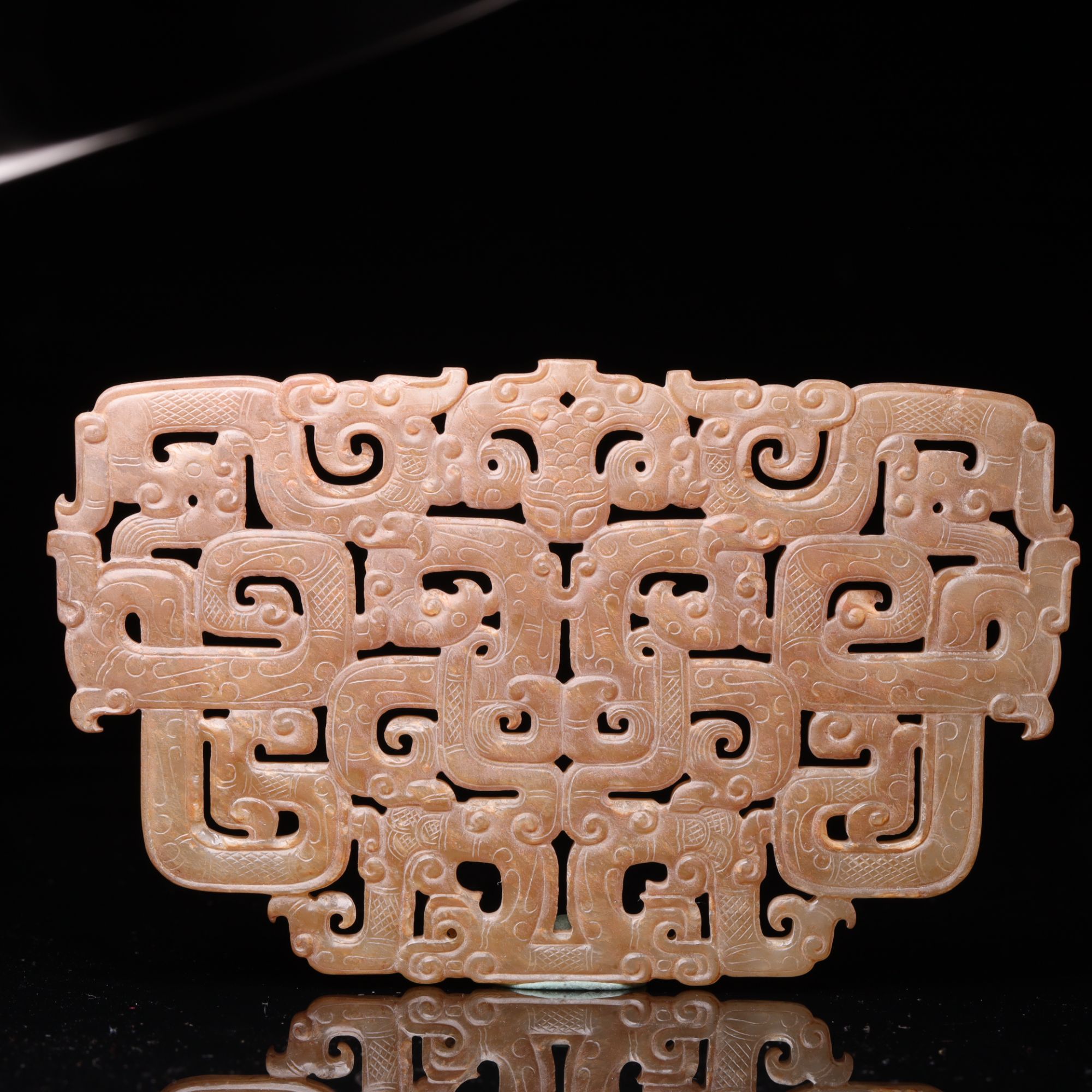 明代和田玉龙纹佩-NX