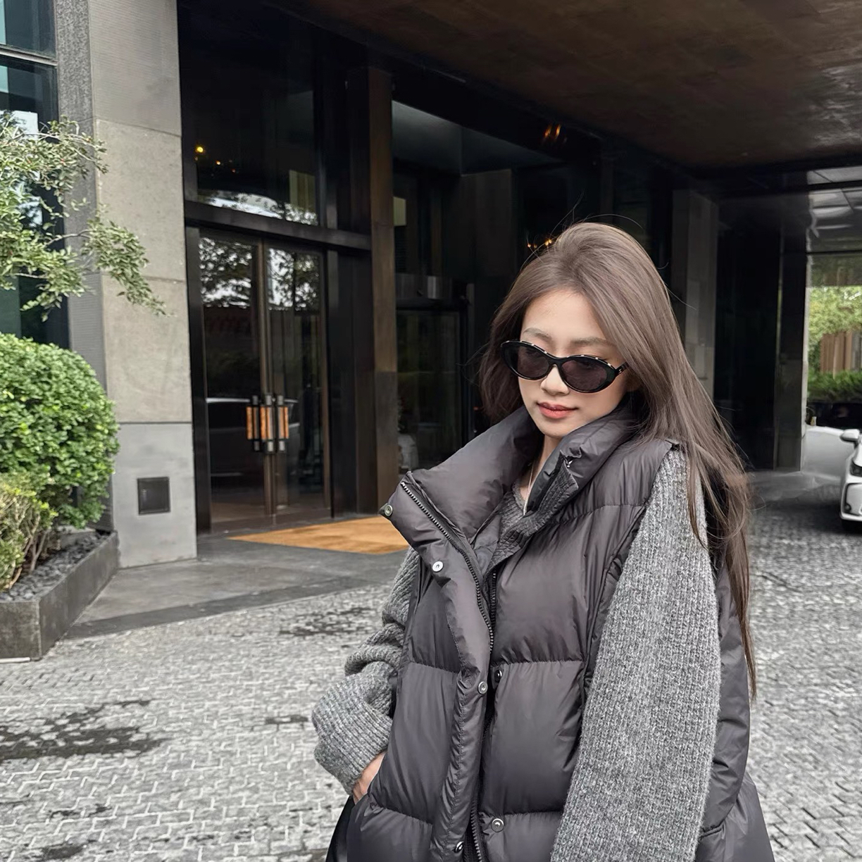 922 纯色韩系立领简约短款马甲B8-1