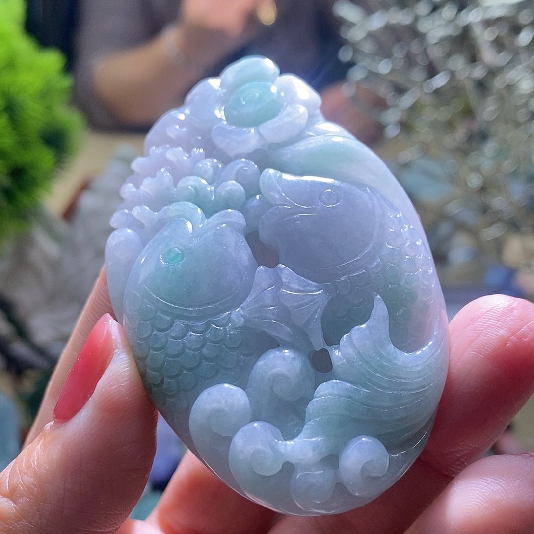 【闪购商品】翡翠颈饰未镶嵌鱼