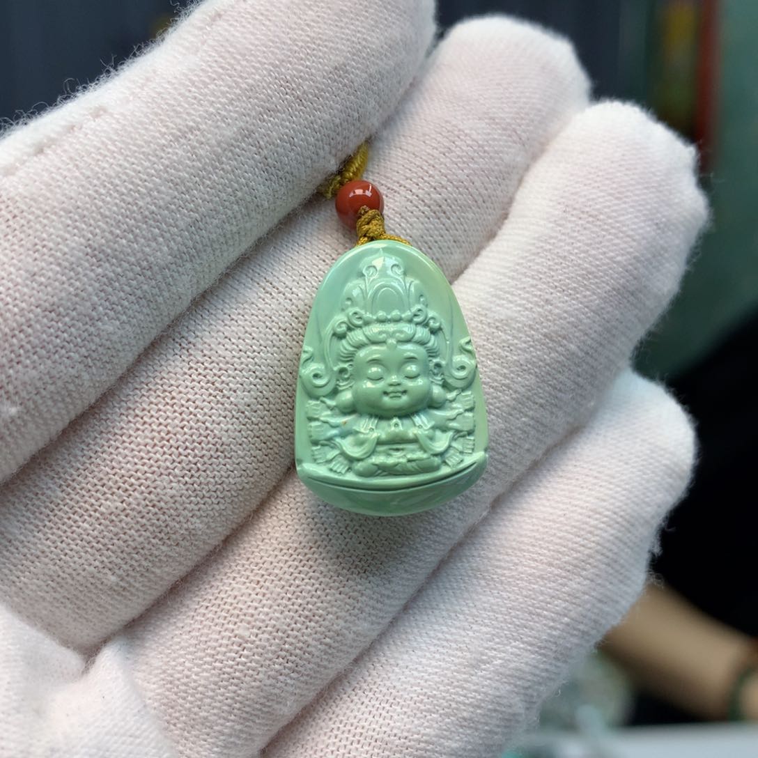 绿松石未镶嵌吊坠