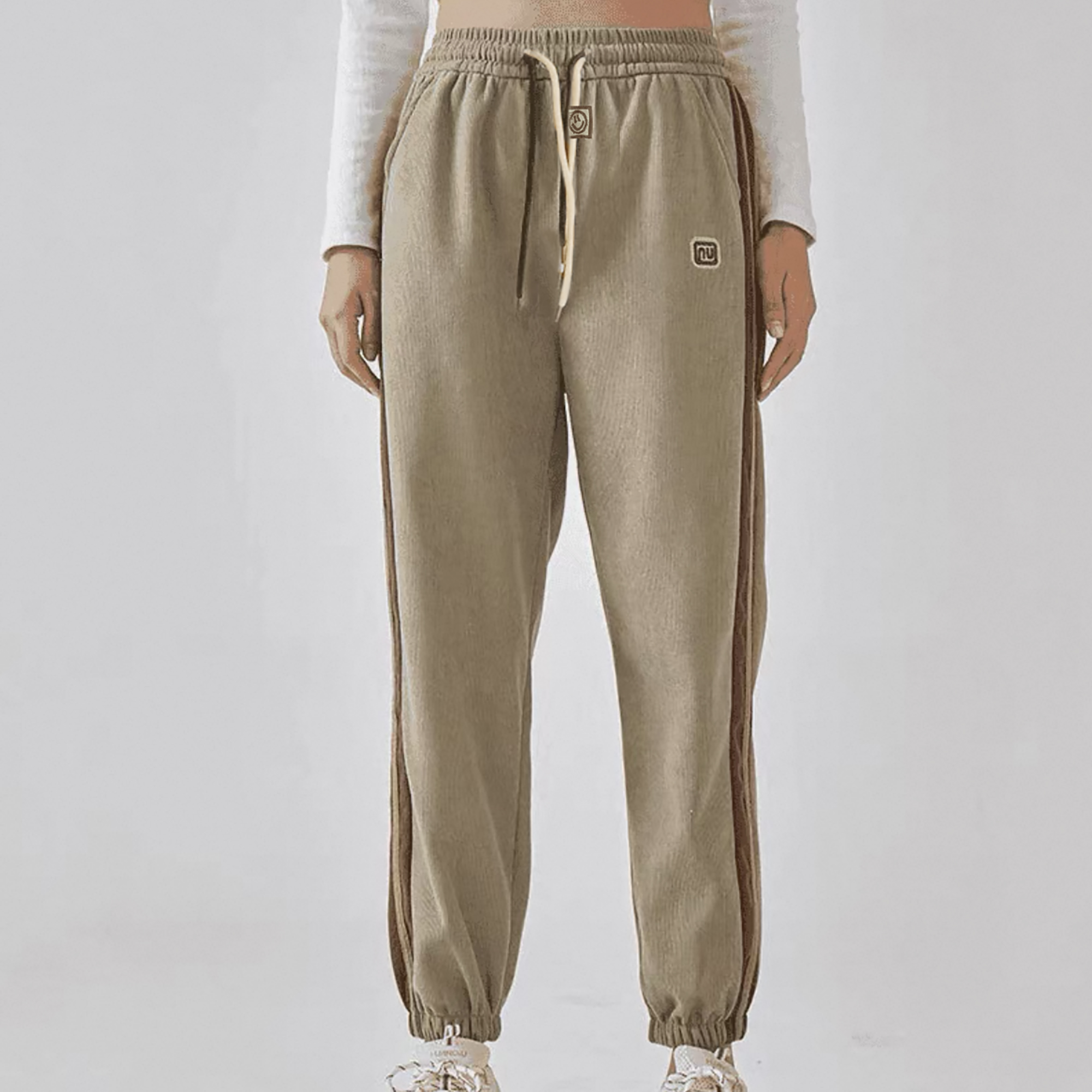 秋冬新品！时尚百搭加绒束脚运动裤F748