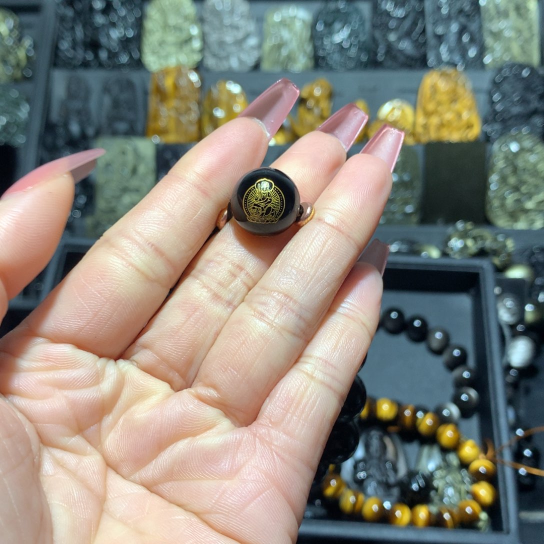 黑曜岩手链未镶嵌长*巡