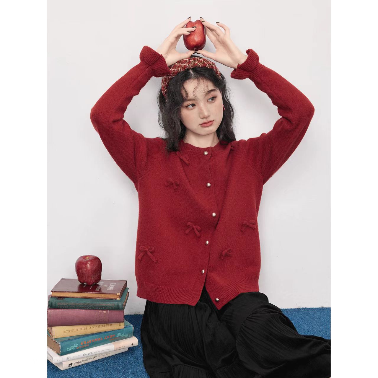 【大码】针织开衫秋季翻领休闲拉链毛衣外套1349