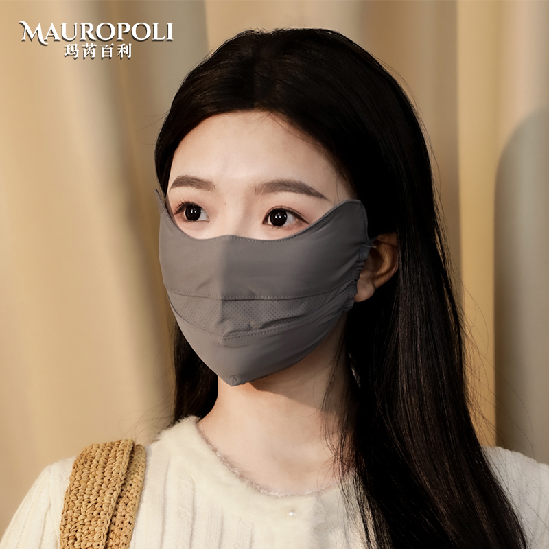 玛芮百利UPF99可水洗护眼角防晒口罩防紫外线无痕立体夏季