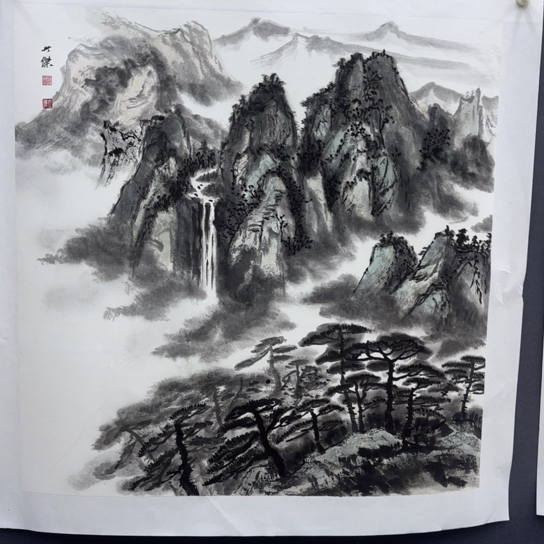 国画如*夫第三张贺世杰斗方