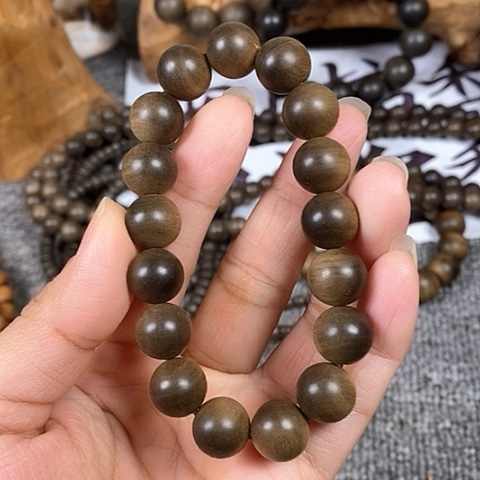 檀香木手串/手链老山檀香阴沉1.2圆珠