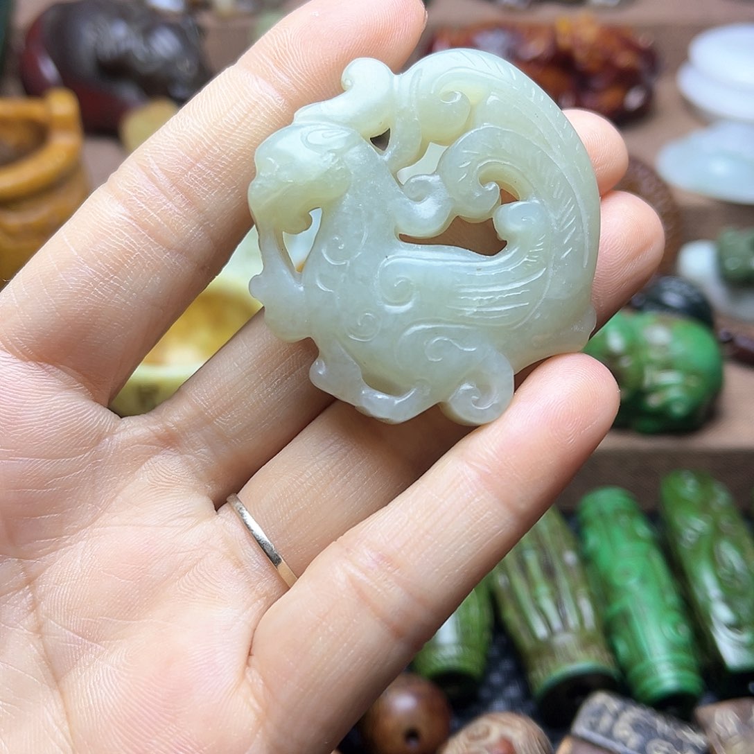 白玉菩提吊坠151。。