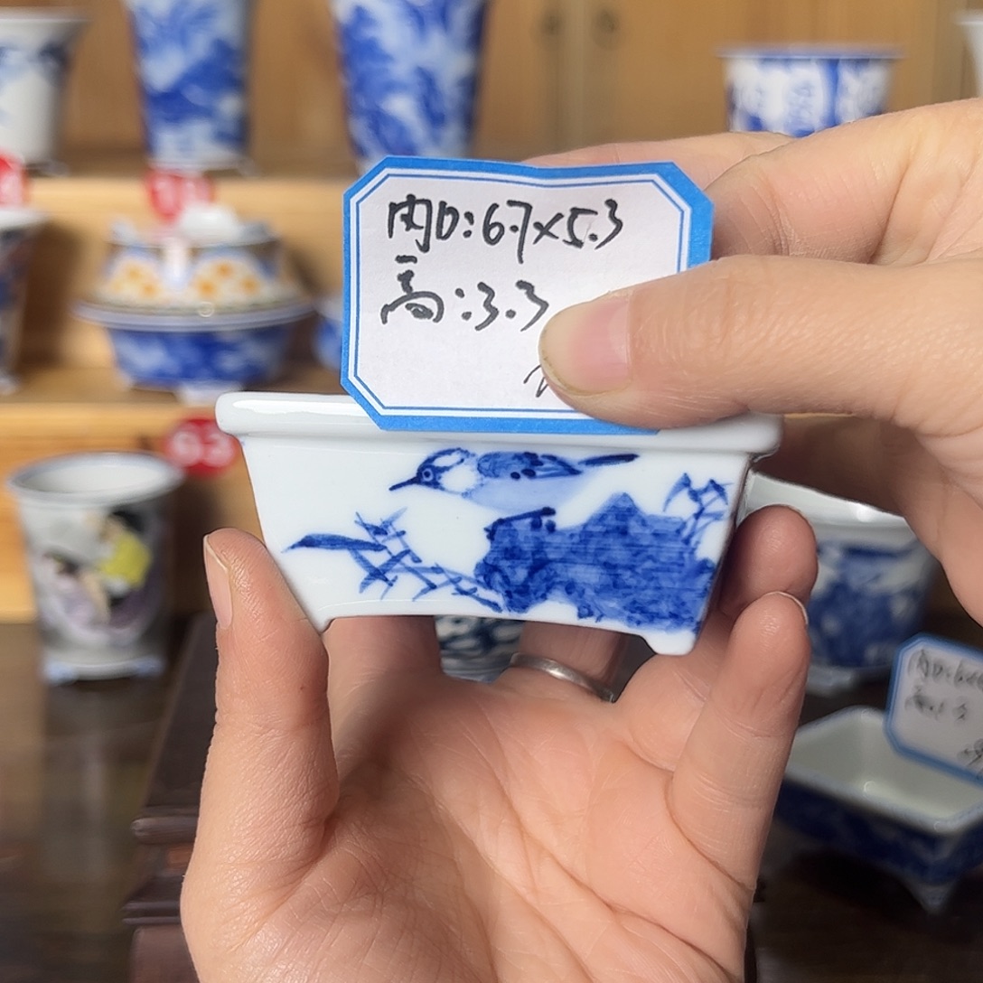 墨奈手绘陶瓷花盆