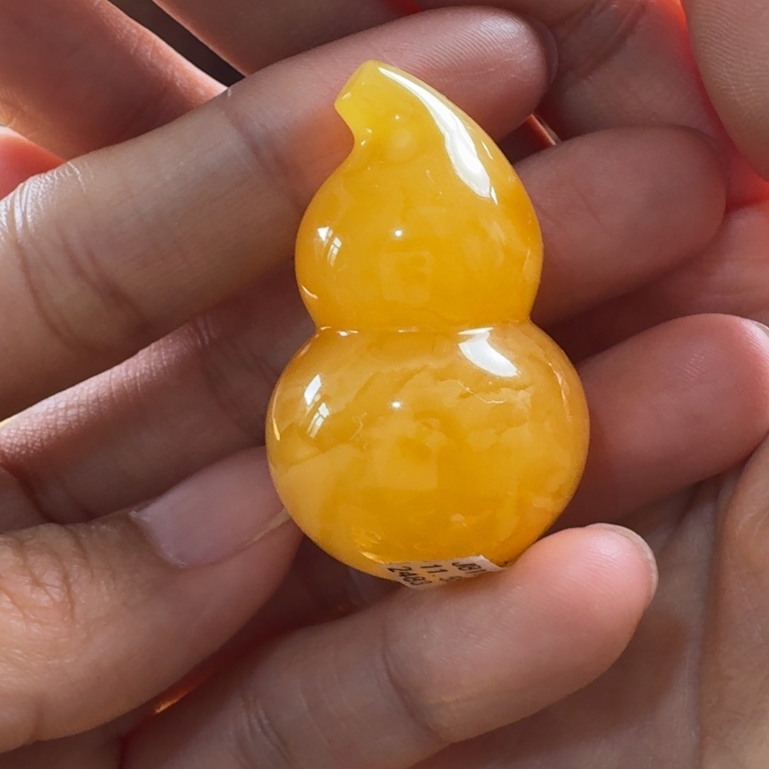 蜜蜡毛衣链未镶嵌宝***娘