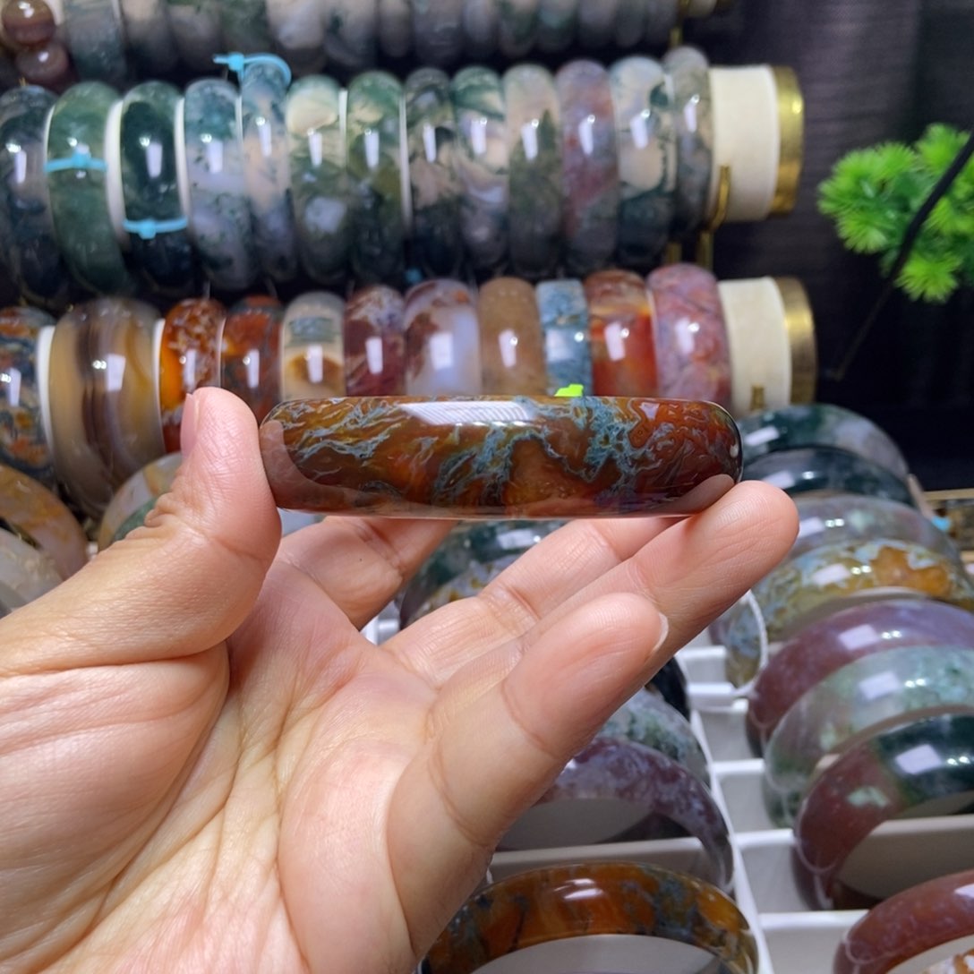 玛瑙/玉髓手镯未镶嵌留言在心64