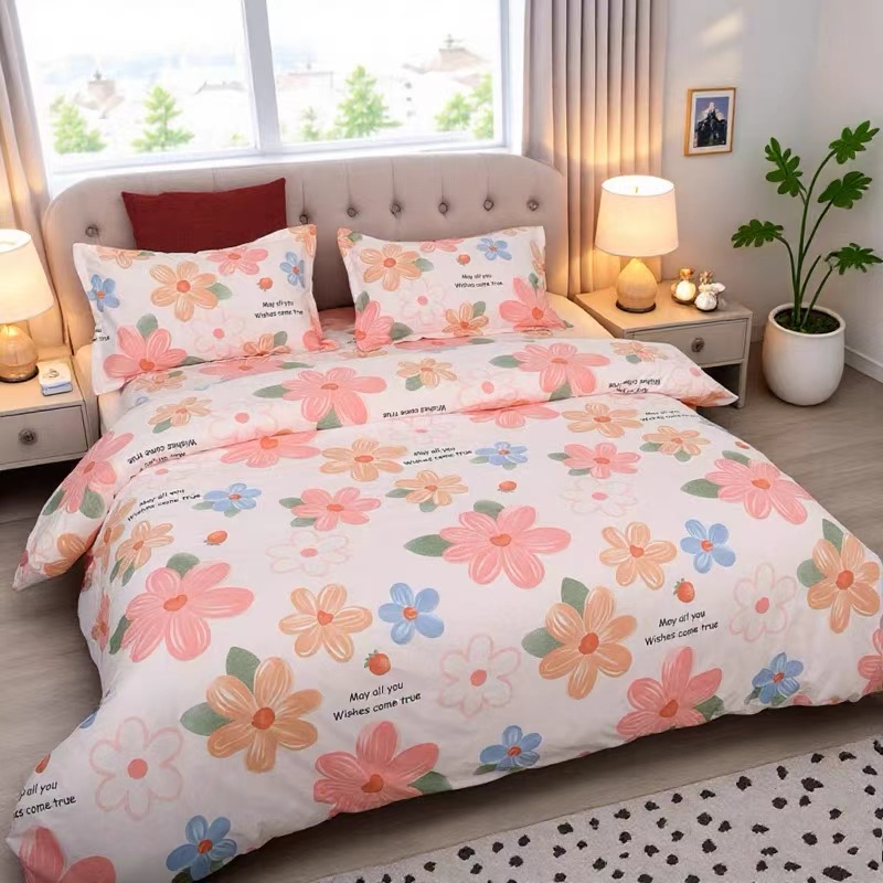 双人床单-【花漾时光1】高端铂金款成品纯棉床单