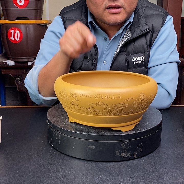 紫砂花盆货号一只WK902