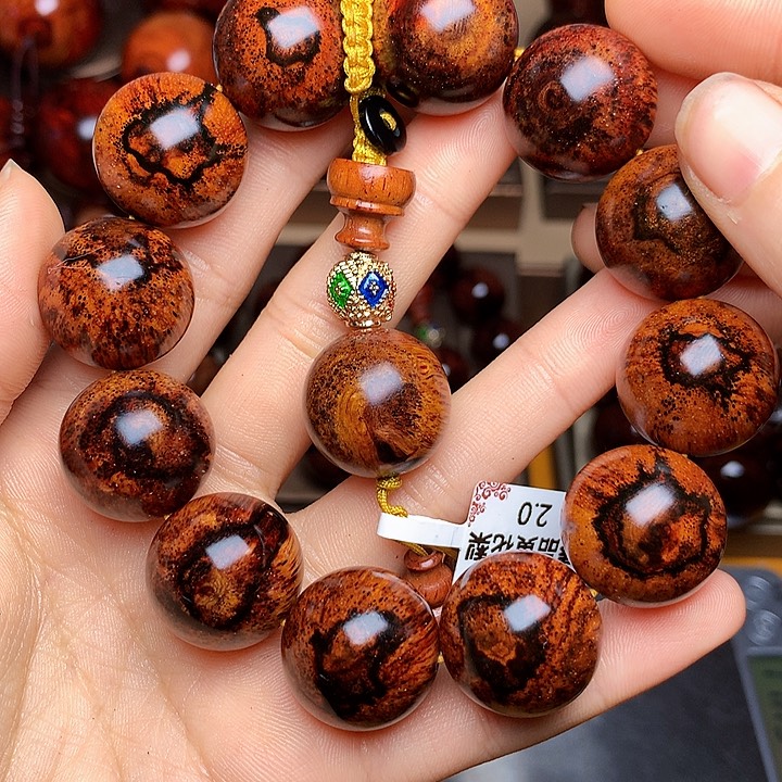 花梨木类手串/手链黄花梨风化料老挝花梨土埋料2.0