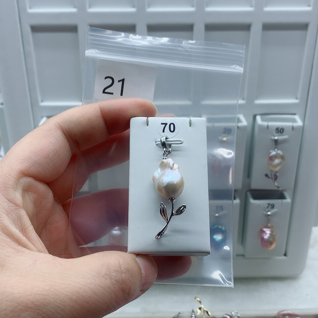 淡水珍珠吊坠(不含链)合金