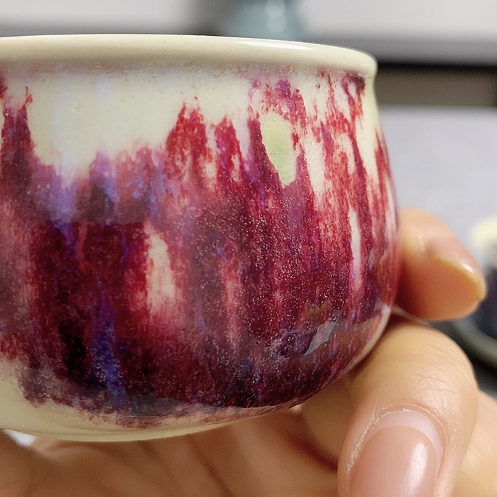 摆件q***i玉石釉主人杯禅定杯