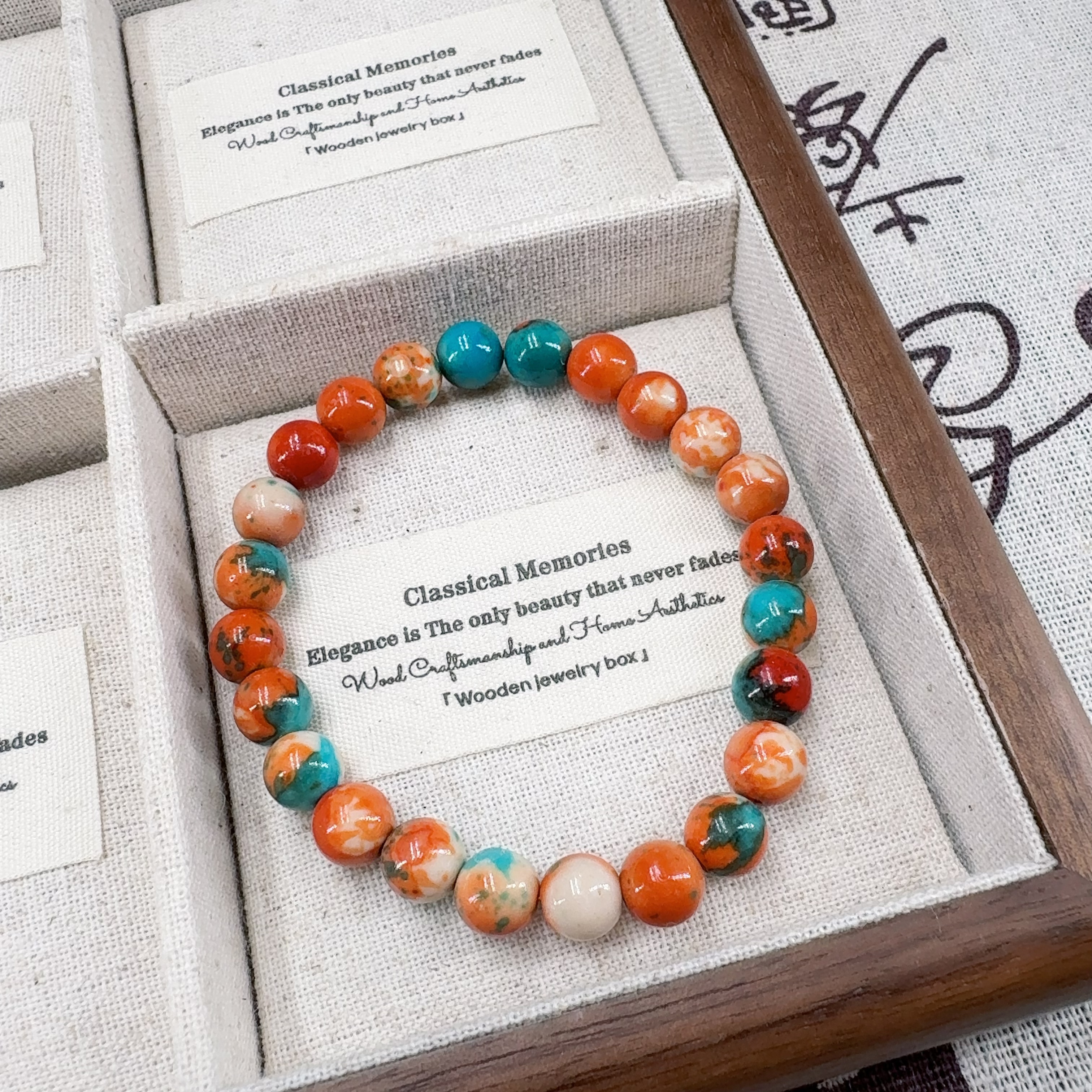 A019 敦煌雨花8毫米手串  多样性发一串